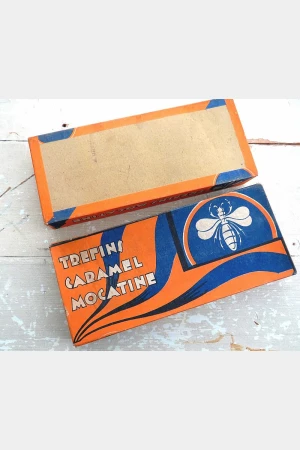 Oude doos "Trefins Caramel Mocatine"
