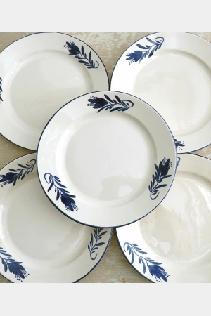 Dessert-/ ontbijtbordje " Blauwe bloem"