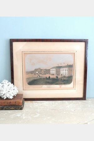Antieke Litho "Grand Hôtel Des Bains"- Musique sur la Terrasse