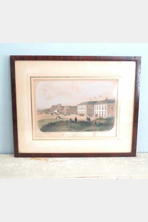 Antieke Litho "Grand Hôtel Des Bains"- Musique sur la Terrasse