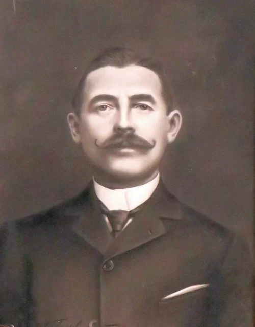 Antieke foto heer, 1910 (40x49cm)