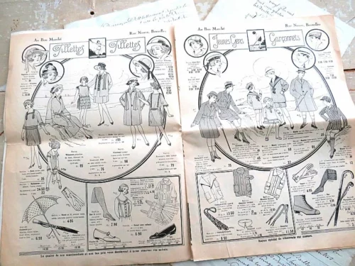 Antieke brochure "Au Bon Marché"