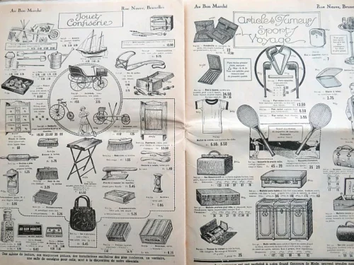 Antieke brochure "Au Bon Marché"