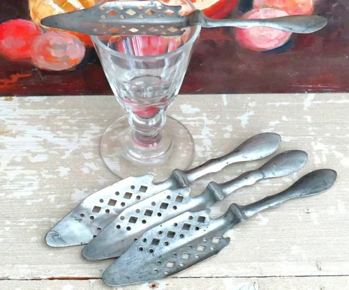 Antieke Franse Absinthe lepel
