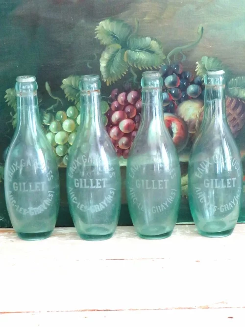Oud Frans flesje “Eaux gazeuses Gillet ARC les Gray (H.S)”