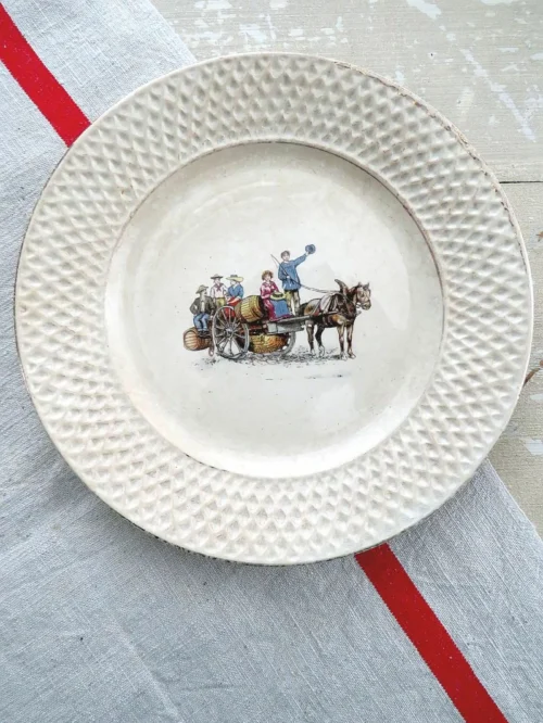 Oud Frans bordje Faiencerie D'Onnaing