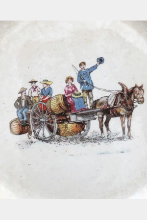 Oud Frans bordje Faiencerie D'Onnaing
