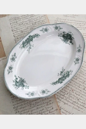 Oude ovale schaal Boch la Louviére "Duchesse L"