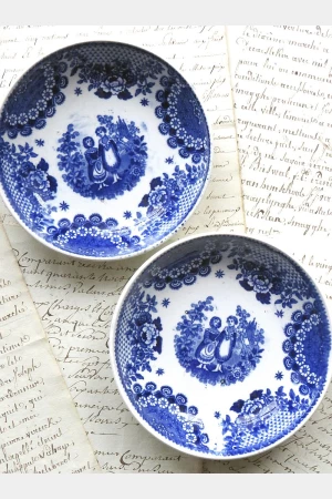 Oud schaaltje BF "Orphans" - blauw