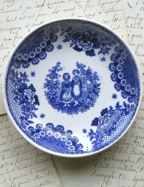 Oud schaaltje BF "Orphans" - blauw