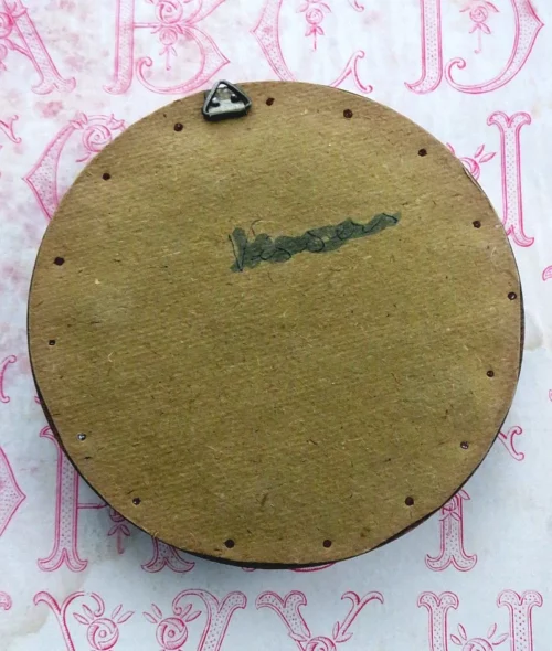 Oud  borduurwerk / petite point " 2 Vogeltjes"