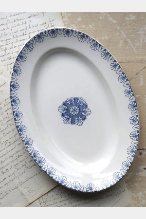 Ovale Franse schaal KG Luneville "Rouen"