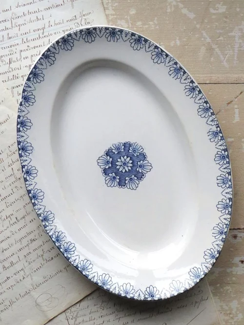 Ovale Franse schaal KG Luneville "Rouen"