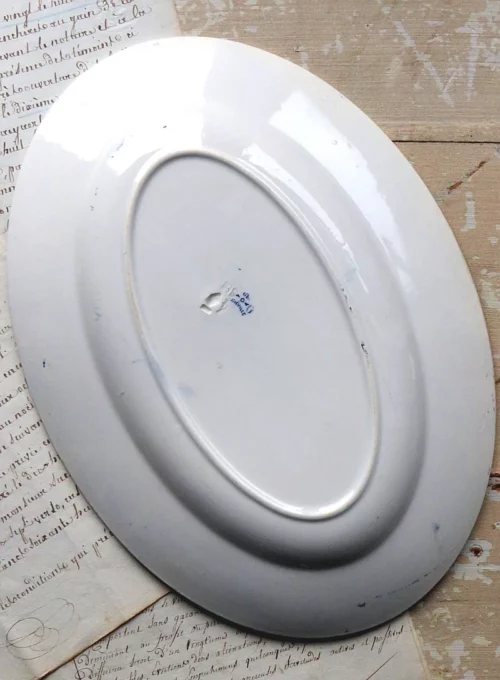 Ovale Franse schaal KG Luneville "Rouen"