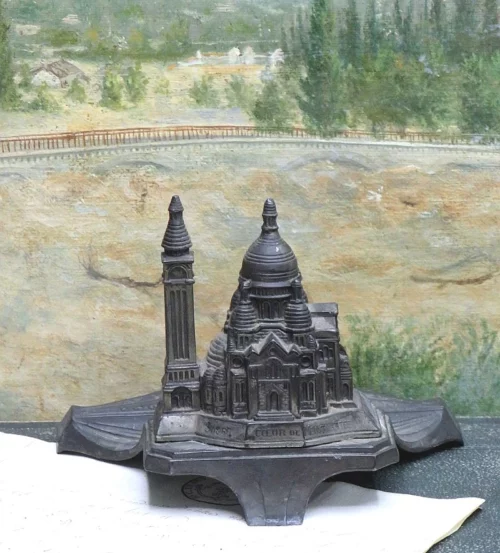 Antiek Frans inktstel "Sacre Coeur de Montmatre"