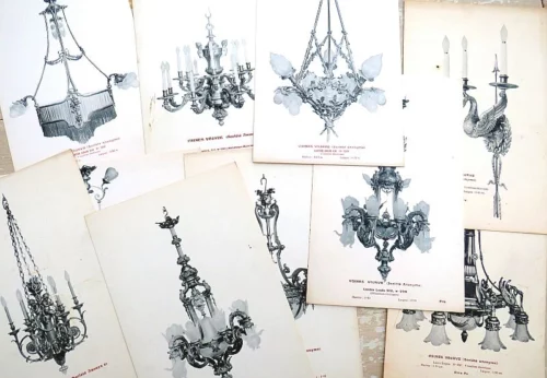 Catalogus  Usines /Société anonyme -  Lampen, beelden & vazen, begin 1900