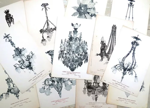 Catalogus  Usines /Société anonyme -  Lampen, beelden & vazen, begin 1900