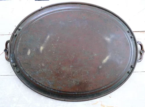 Oud ovaal dienblad