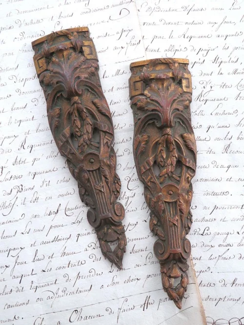 Antiek Frans Art Nouveau ornament -  K