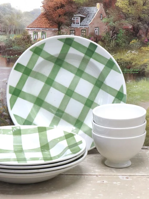 Diep bord Moulin des Loups "Nappe "groen