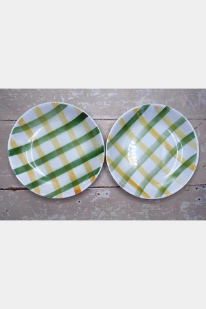 Diep bord Moulin des Loups Geel/ groen
