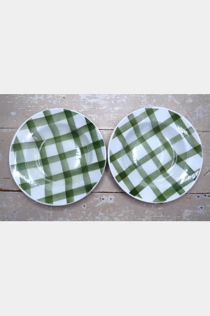 Diep bord Moulin des Loups "Nappe "groen