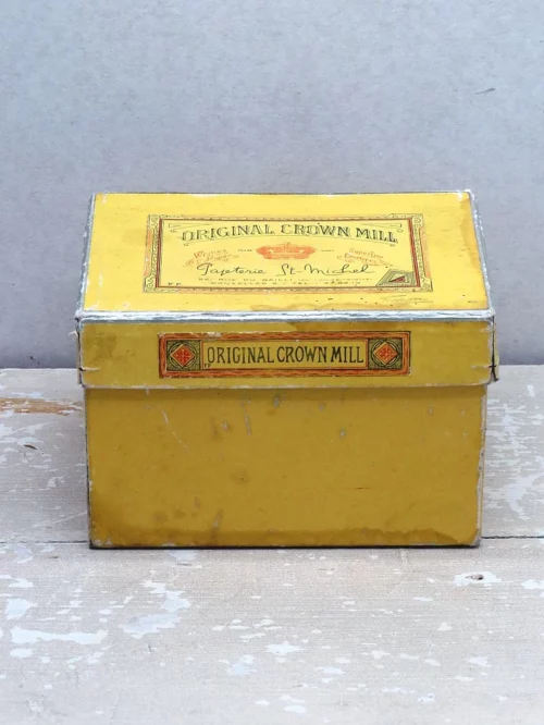 Oude doos "Original Crown Mill"