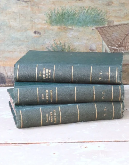 3 Antieke Franse boeken 1881/1878/1867