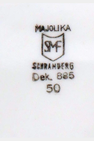 Oude schaal – Schramberg Majolika Dek. 885 50
