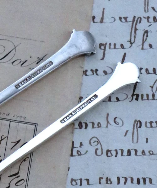 2 Vorkjes  Harrison Bros & Howson Alpha Silver Plate