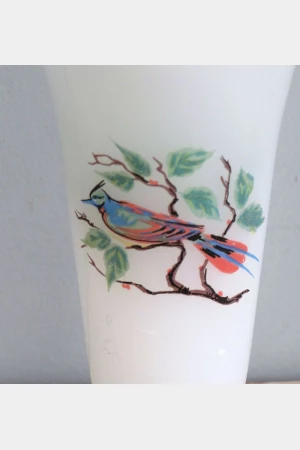Opaline vaasje met vogeltje