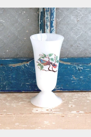 Opaline vaasje met vogeltje