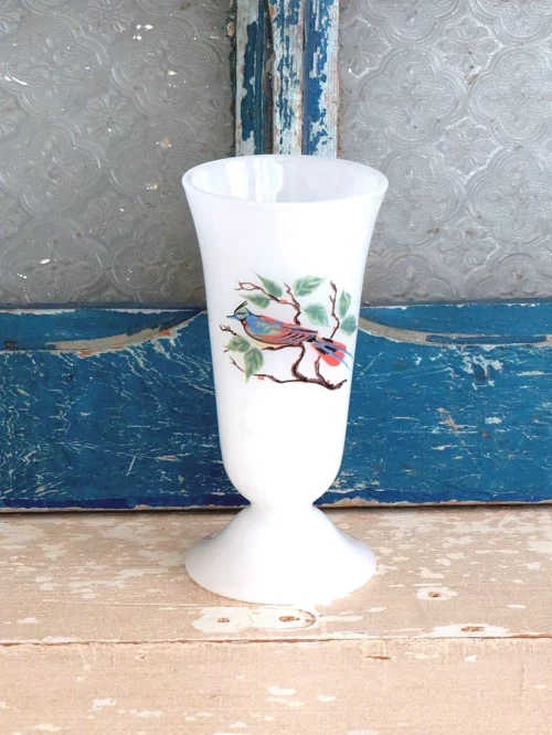 Opaline vaasje met vogeltje