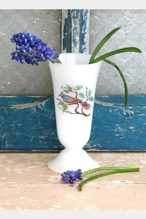Opaline vaasje met vogeltje
