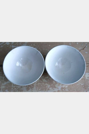 Set (2 st.) Handbeschilderde Franse spoelkommen Sareguemines "Sunny"