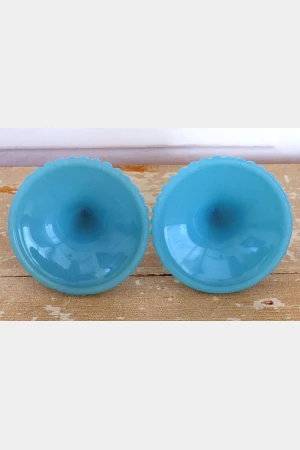 Kandelaartje - blauwe opaline