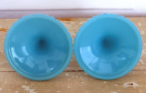 Kandelaartje - blauwe opaline