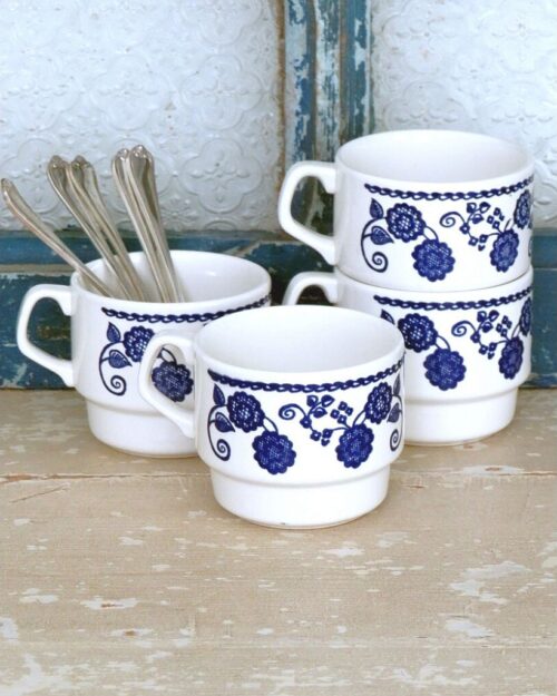 Set (4 st.) Vintage thee-/ koffiekoppen Boch