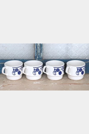 Set (4 st.) Vintage thee-/ koffiekoppen Boch