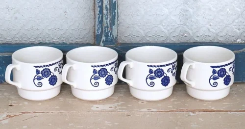 Set (4 st.) Vintage thee-/ koffiekoppen Boch