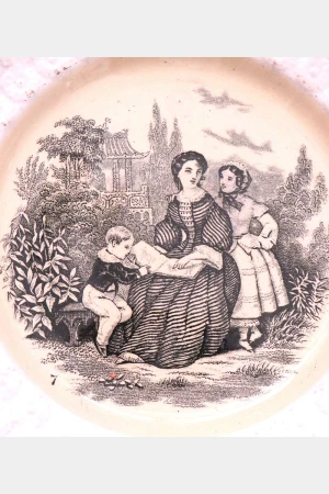 Antiek bordje  Mouzin Lecat Nimy No. 7