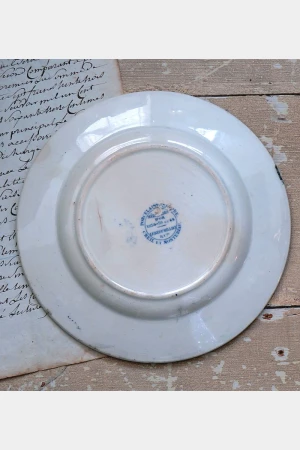Antiek Frans bordje  Creil et Montereau "La Polka - La Valse"