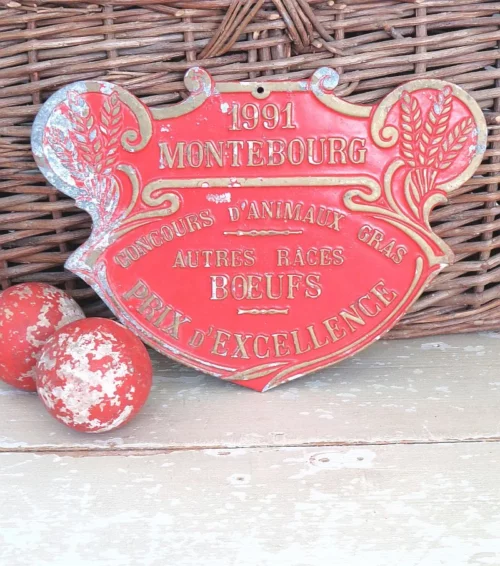Oud Frans prijzenbordje “Montebourg”