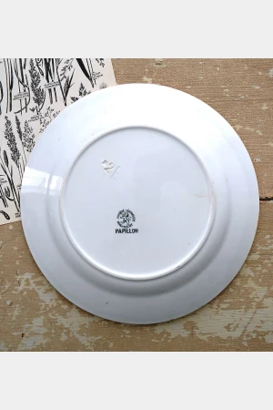Antiek bordje Société Céramique "Papillon"