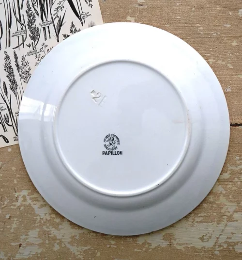Antiek bordje Société Céramique "Papillon"