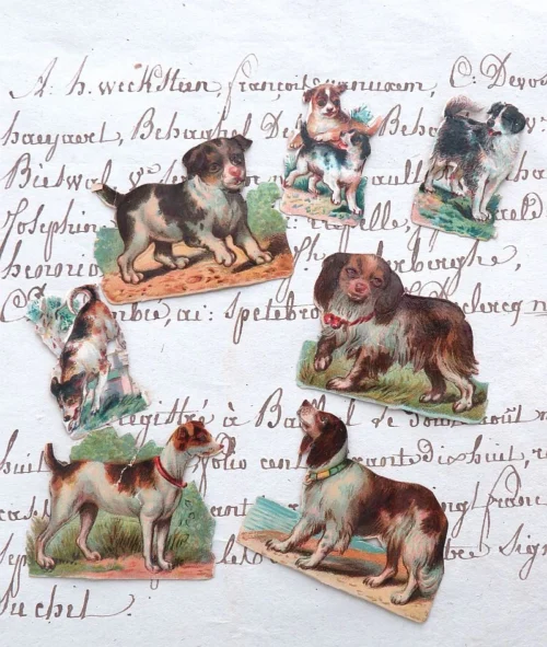 Oude/ antieke poëzieplaatjes (7) “Honden”