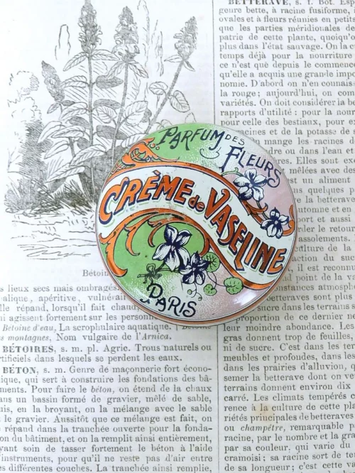 Antiek blikje Crème de Vaseline "Parfum des Fleurs" PARIS