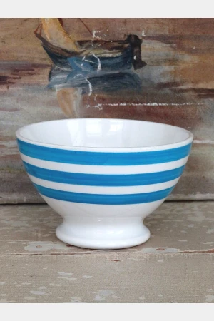 Oude spoelkom BFK blauw gestreept