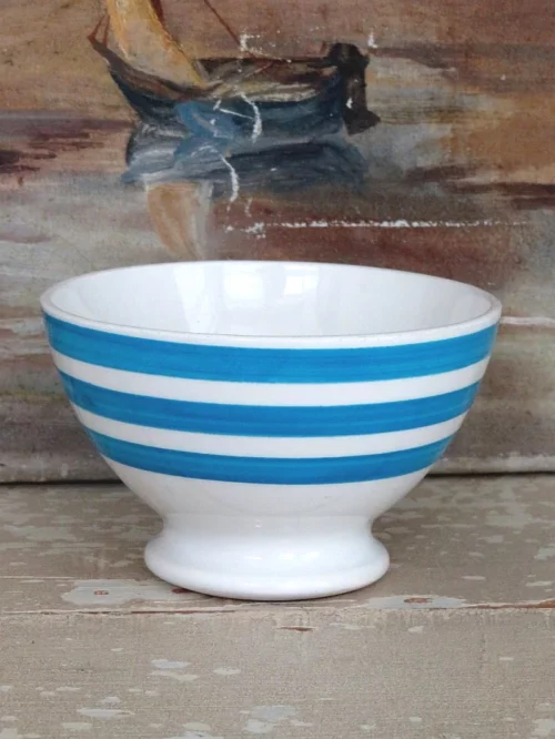 Oude spoelkom BFK blauw gestreept
