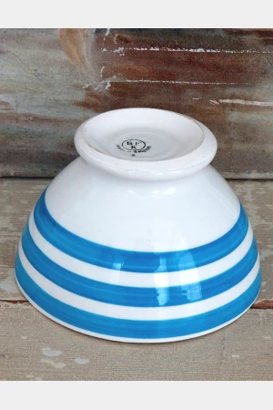 Oude spoelkom BFK blauw gestreept